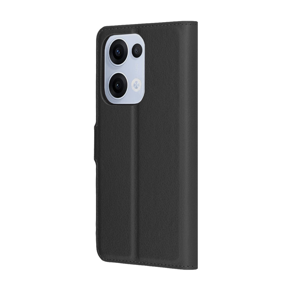 Deksel for Oppo Reno13, Techsuit, Leather Folio, Svart