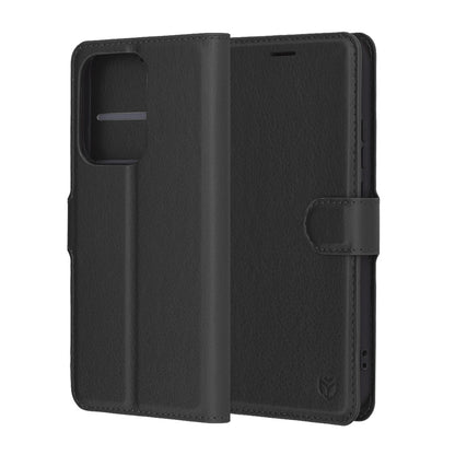 Deksel for Oppo Reno13, Techsuit, Leather Folio, Svart