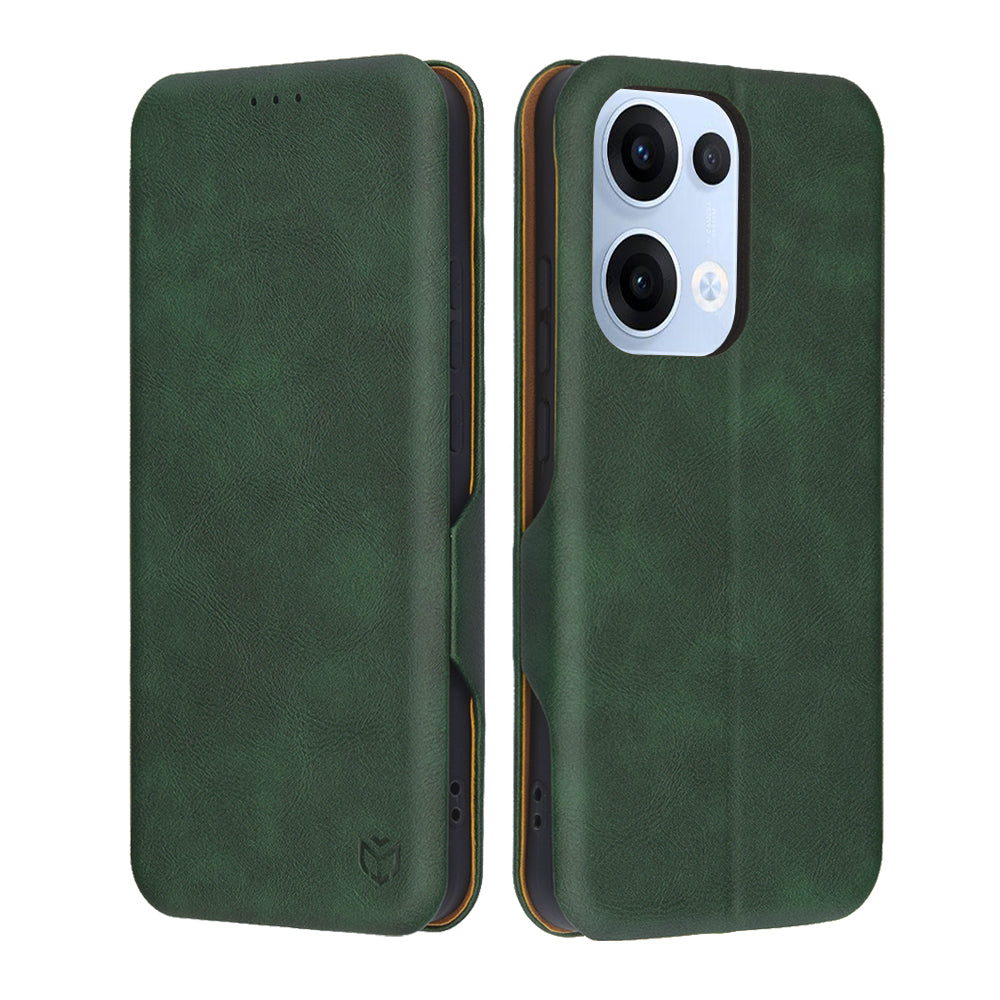 Deksel til Oppo Reno13, Techsuit, Safe Wallet Plus, Grønn