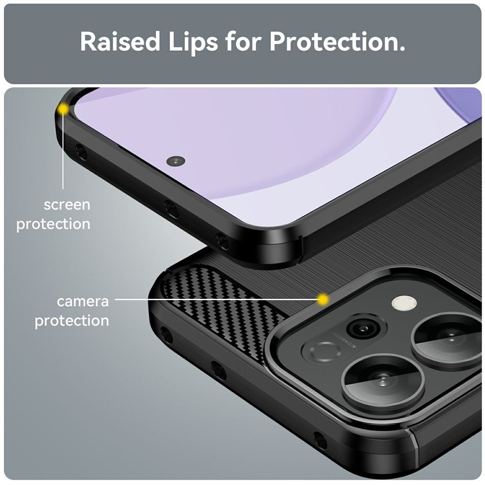 Deksel til Oppo Reno14 F, Techsuit, Karbon, Svart