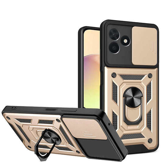 Deksel til Oppo Reno14 FS 5G / Reno14 F, Techsuit, CamShield, Gullfarget