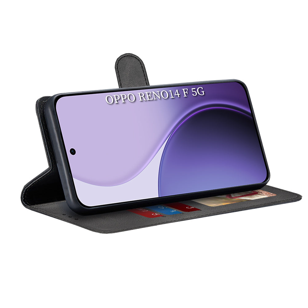 Deksel for Oppo Reno14 FS 5G / Reno14 F, Techsuit, Diary Book, Svart