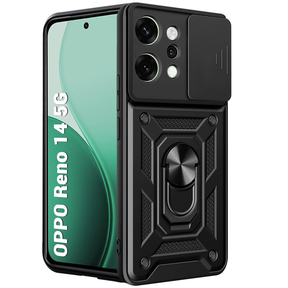 Deksel til Oppo Reno14, Techsuit, CamShield, Svart