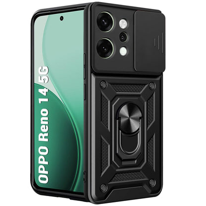 Deksel til Oppo Reno14, Techsuit, CamShield, Svart
