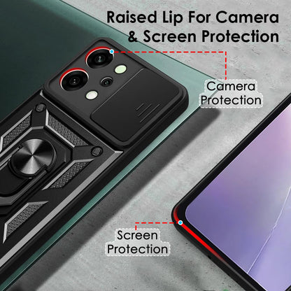 Deksel til Oppo Reno14, Techsuit, CamShield, Svart
