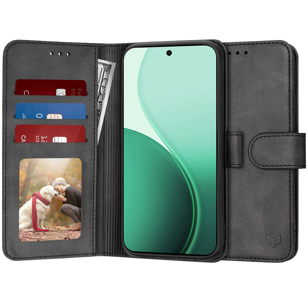 Deksel for Oppo Reno14, Techsuit, Diary Book, Svart