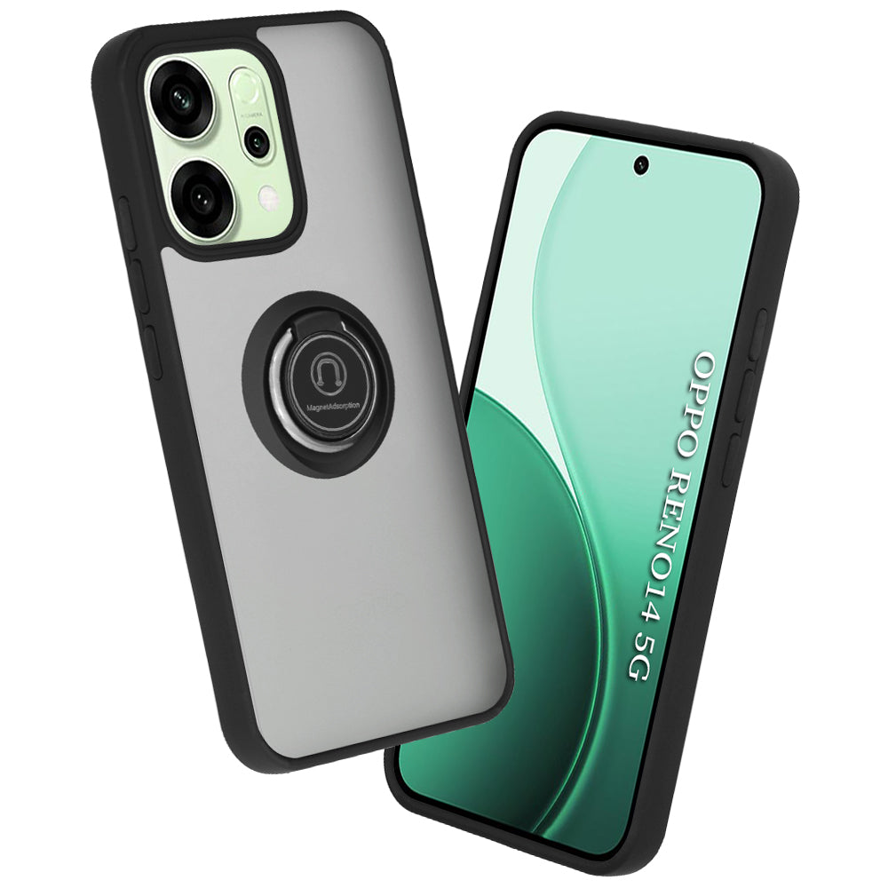 Deksel for Oppo Reno14, Techsuit, Glinth, Svart