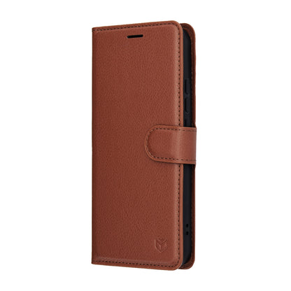Deksel for Oppo Reno14, Techsuit, Leather Folio, Brun