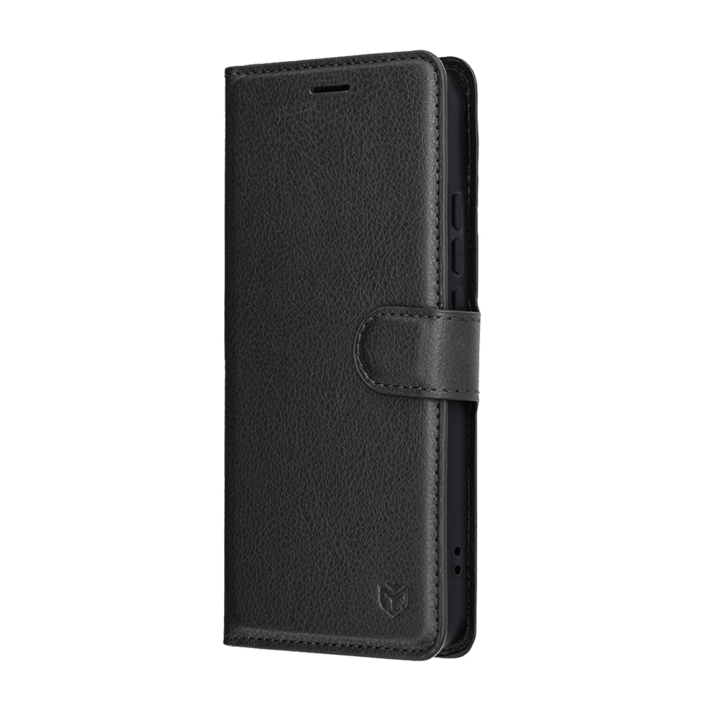 Deksel for Oppo Reno14, Techsuit, Leather Folio, Svart
