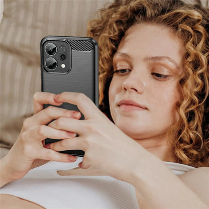 Deksel for Oppo Reno15 FS / Reno15 F, Techsuit, Karbon, Svart