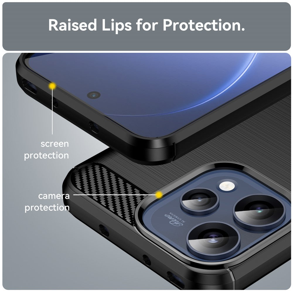 Deksel for Oppo Reno15, Techsuit, Karbon, Svart