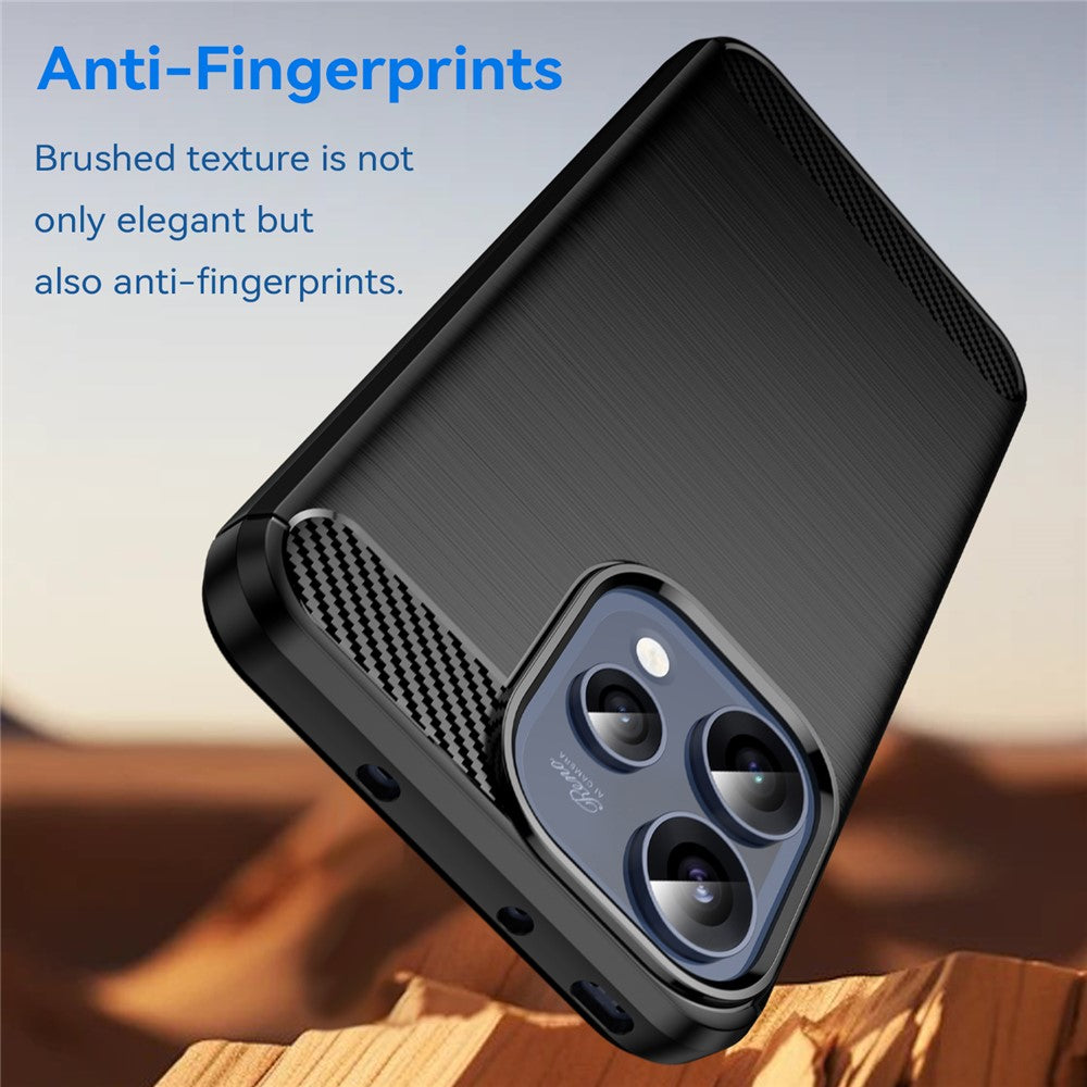 Deksel for Oppo Reno15, Techsuit, Karbon, Svart