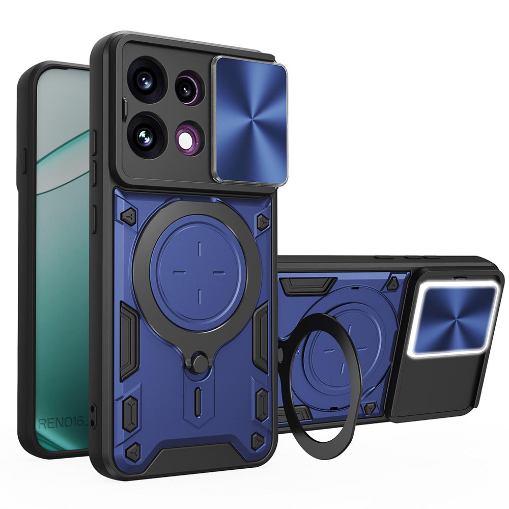 Deksel til Oppo Reno16 F / Reno16 FS, Techsuit, CamGuard Pro, Blå