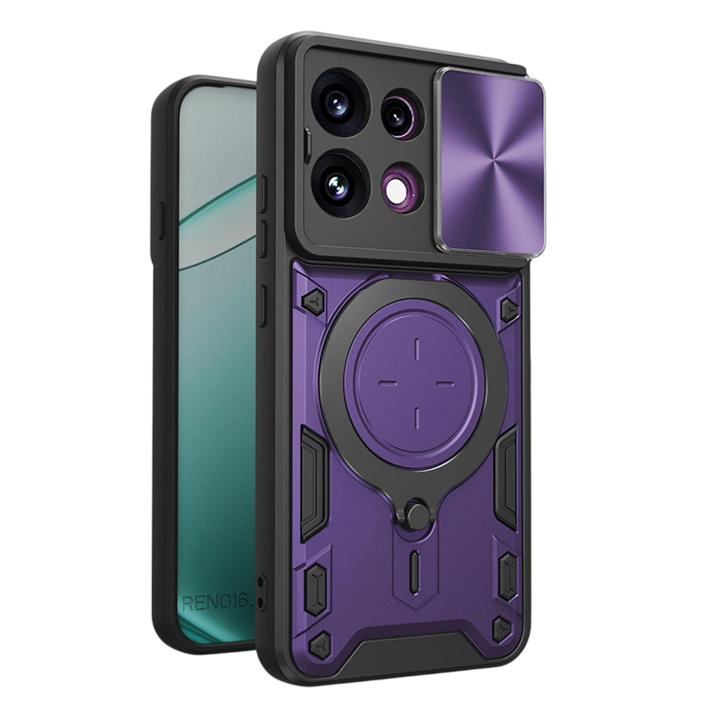 Deksel for Oppo Reno16 F / Reno16 FS, Techsuit, CamGuard Pro, Lilla