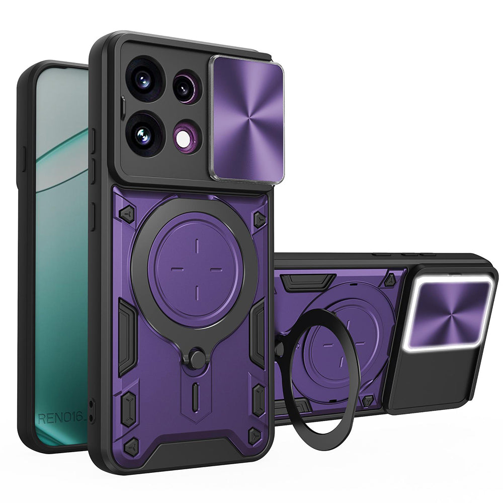 Deksel for Oppo Reno16 F / Reno16 FS, Techsuit, CamGuard Pro, Lilla