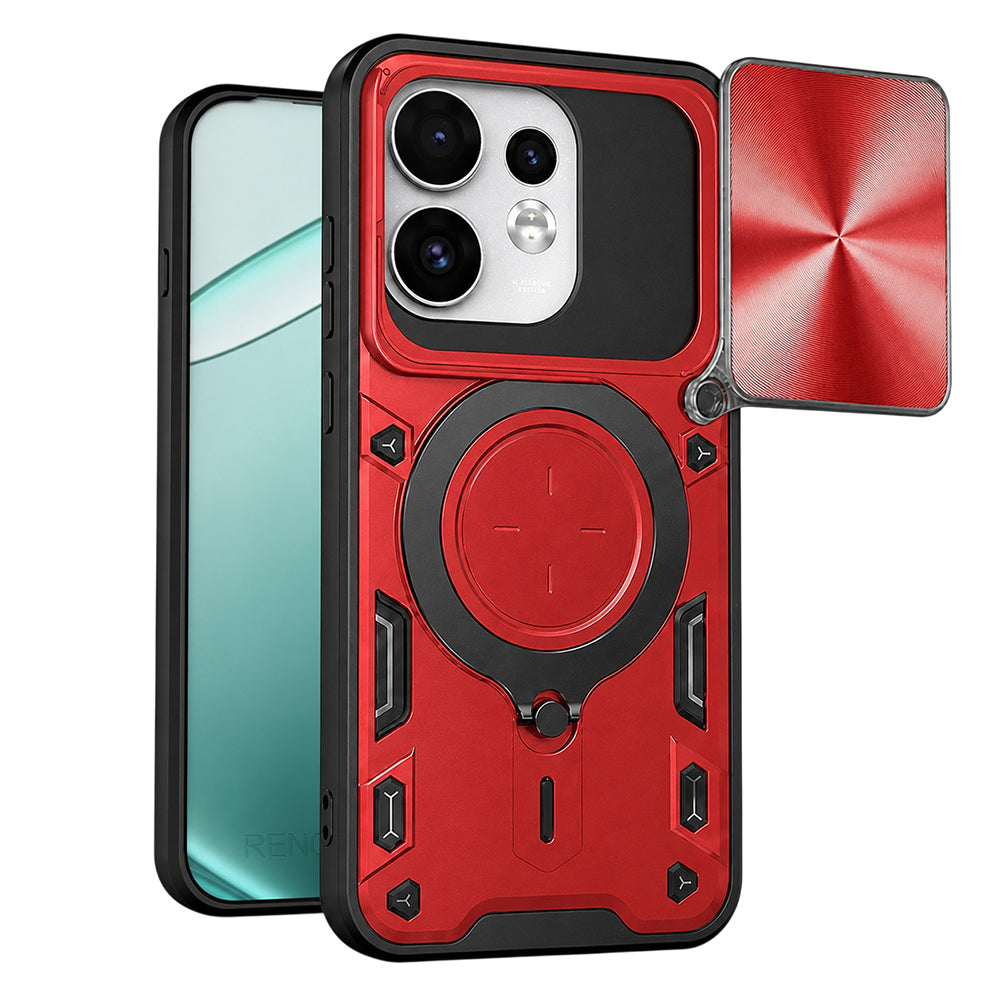 Deksel for Oppo Reno16 / Reno16 Pro, Techsuit, CamGuard Pro, Rød