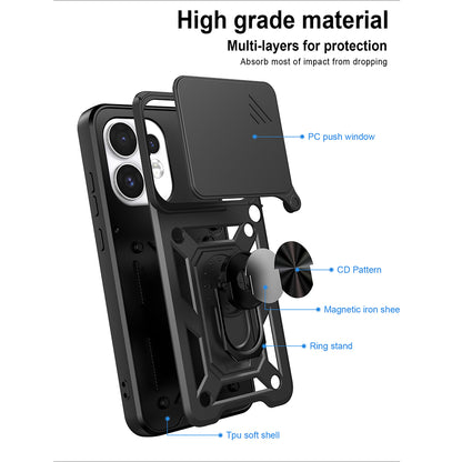 Deksel for Oppo Reno16 / Reno16 Pro, Techsuit, CamShield, Svart