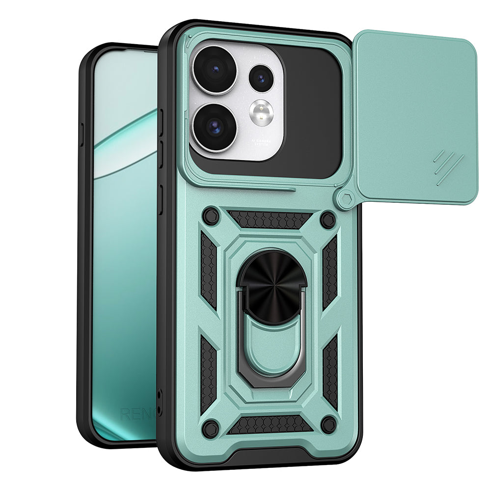 Deksel til Oppo Reno16 / Reno16 Pro, Techsuit, CamShield, Grønn