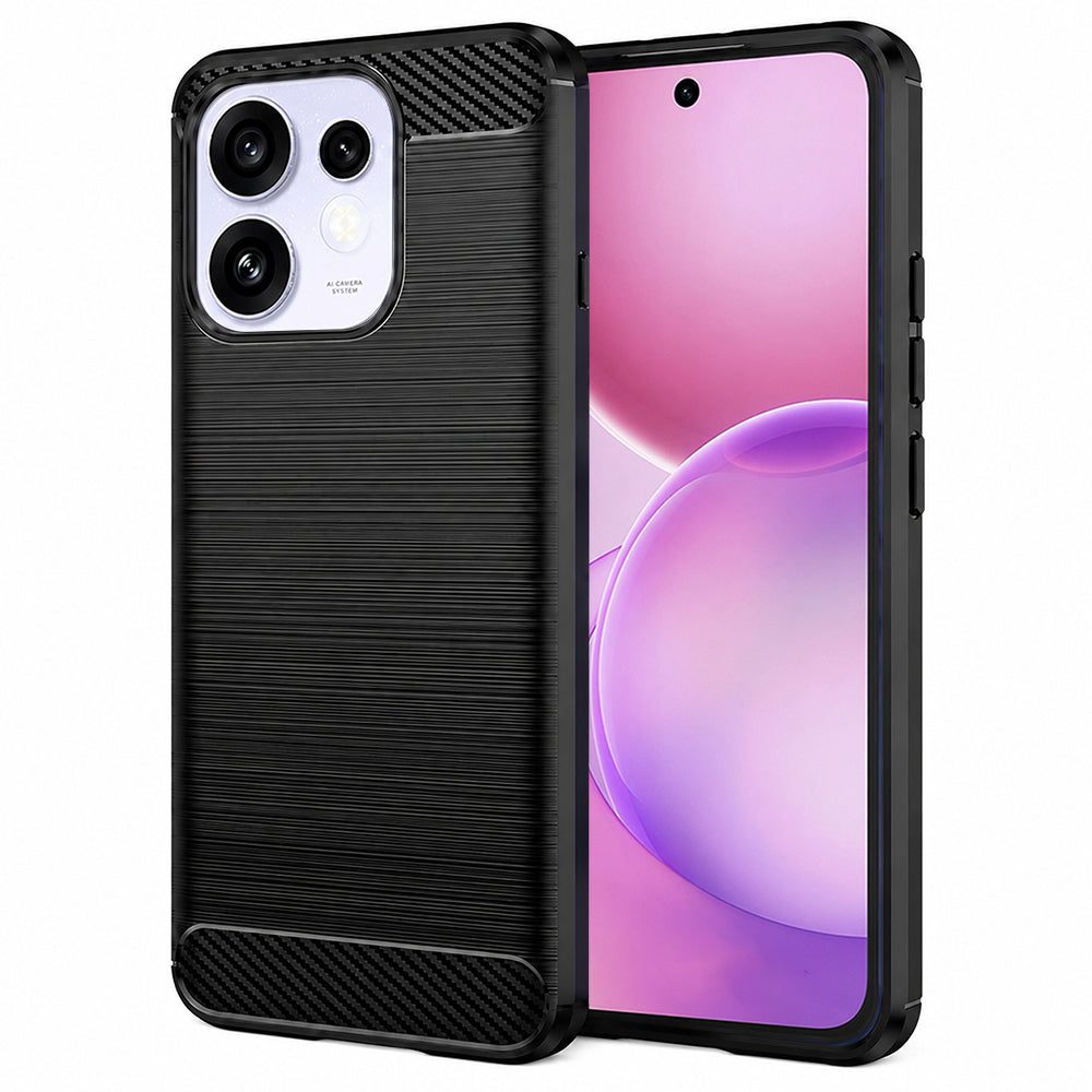 Deksel til Oppo Reno16 / Reno16 Pro, Techsuit, Karbon, Svart