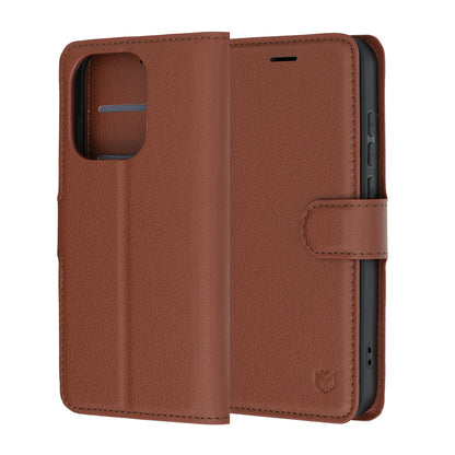 Deksel for Oppo Reno16 / Reno16 Pro, Techsuit, Leather Folio, Brun