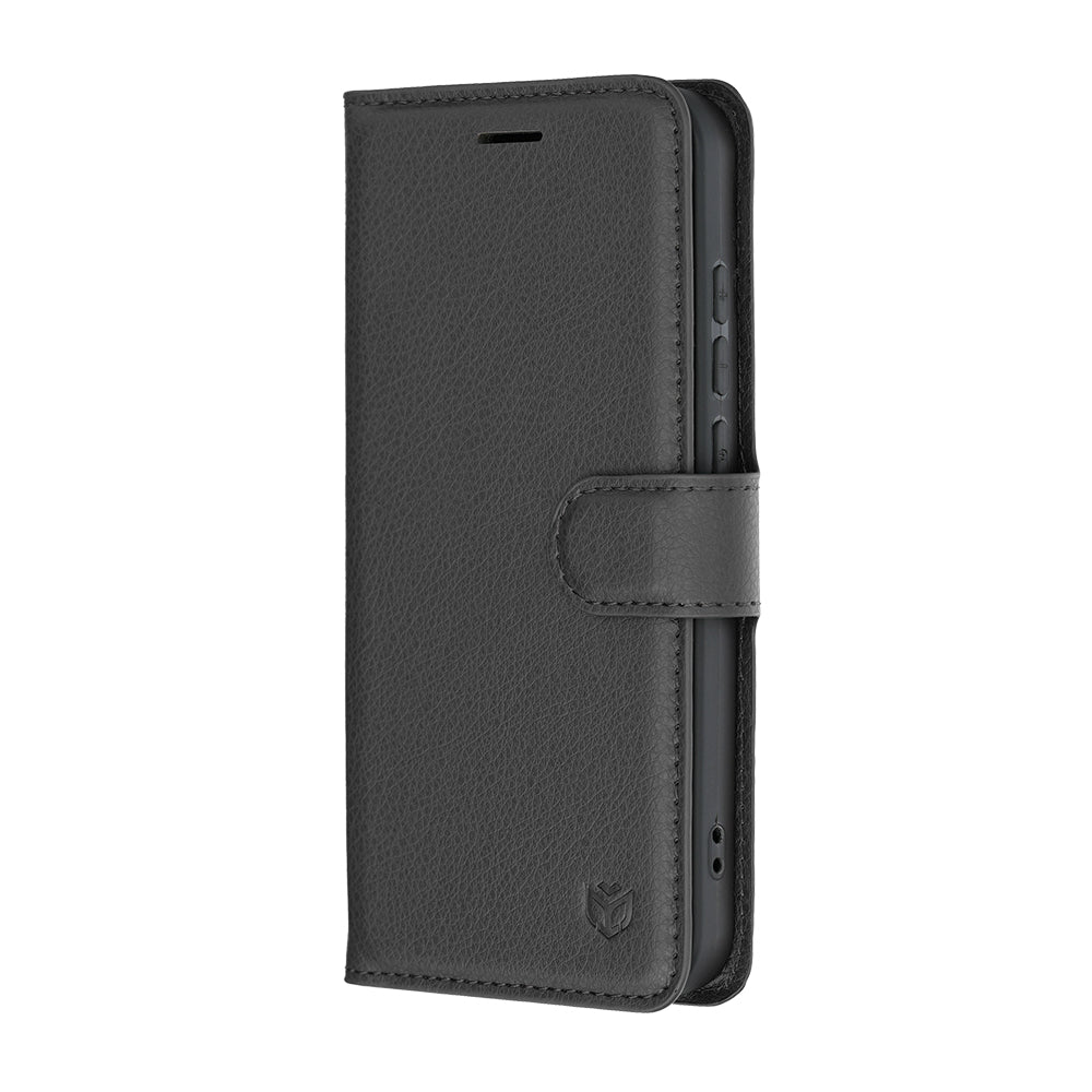 Deksel for Oppo Reno16 / Reno16 Pro, Techsuit, Leather Folio, Svart