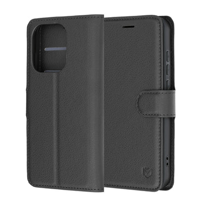 Deksel for Oppo Reno16 / Reno16 Pro, Techsuit, Leather Folio, Svart