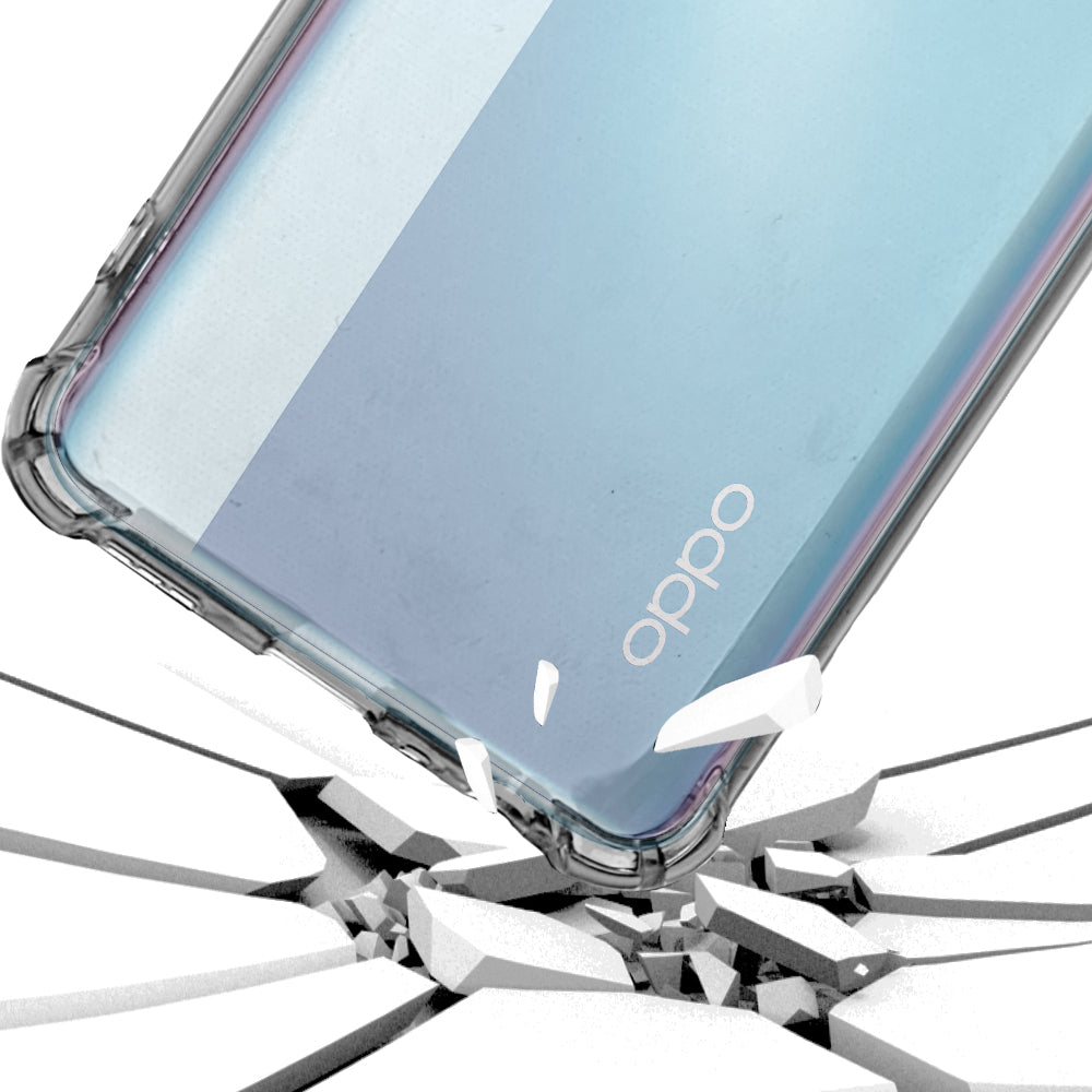 Deksel til Oppo Reno4 Lite, Techsuit, Støtsikker Klar, Transparent