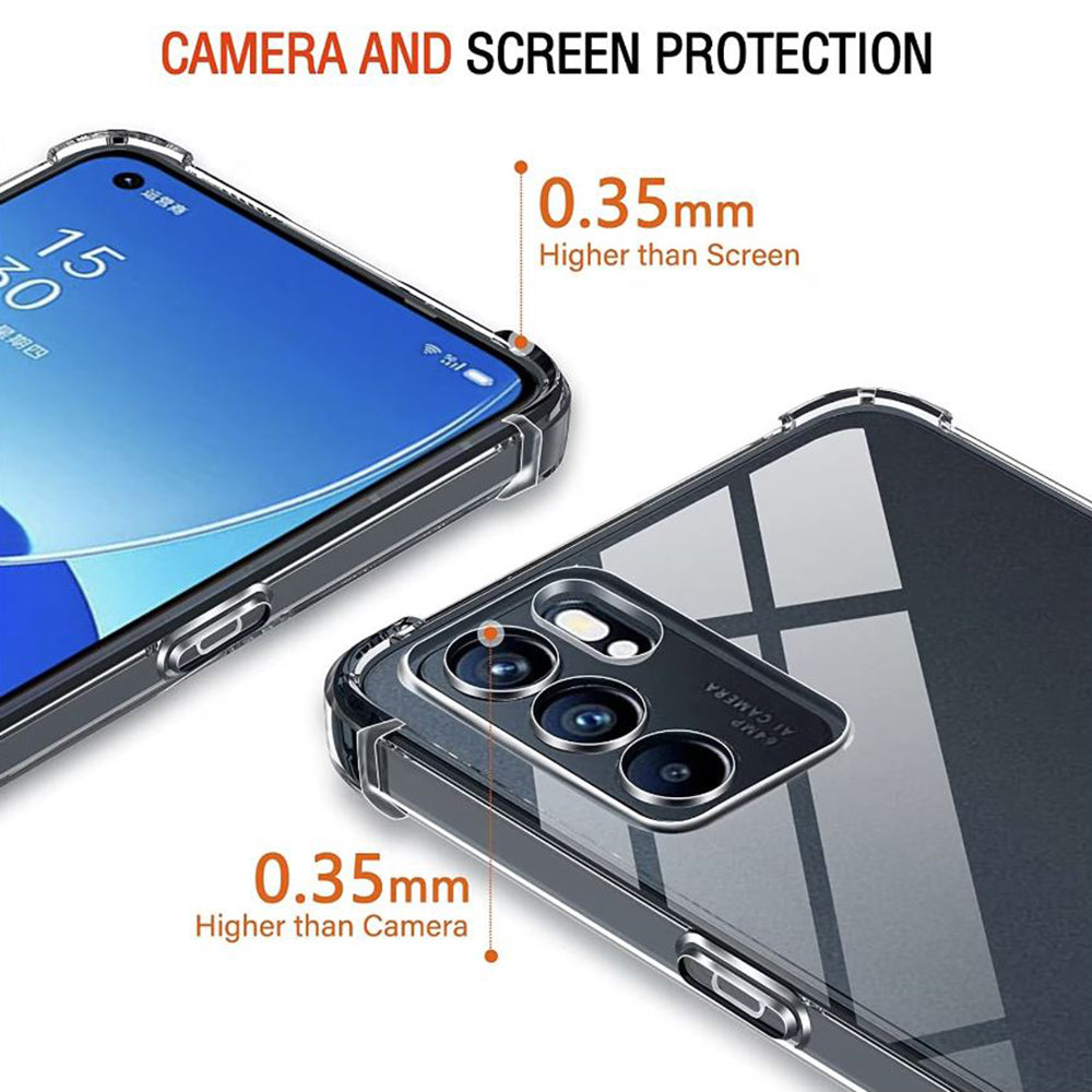 Deksel til Oppo Reno6 5G, Techsuit, støtsikker klar, gjennomsiktig
