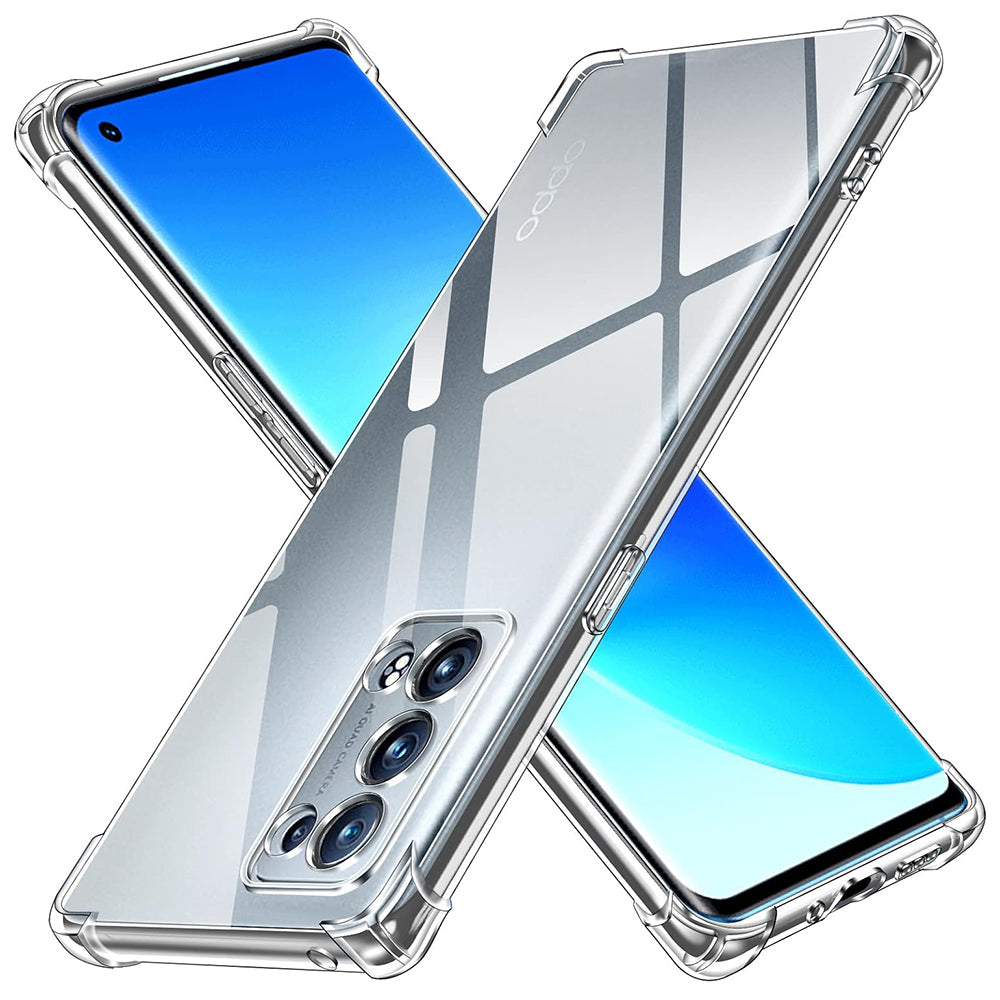 Deksel for Oppo Reno6 Pro 5G (Snapdragon), Techsuit, Støtsikker Klar, Transparent