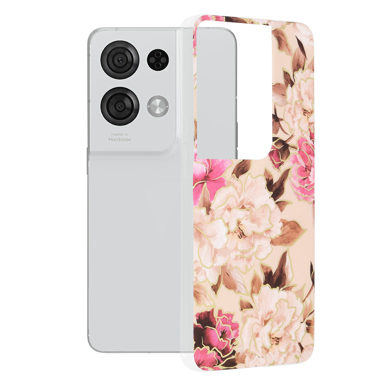 Deksel til Oppo Reno8 Pro, Techsuit, Marble, Beige
