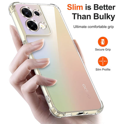 Deksel til Oppo Reno8, Techsuit, Støtsikker Klar, Transparent