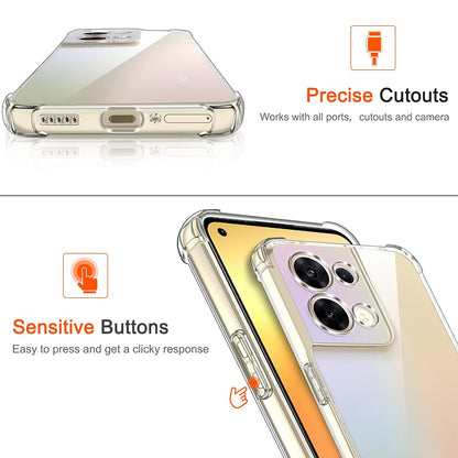 Deksel til Oppo Reno8, Techsuit, Støtsikker Klar, Transparent