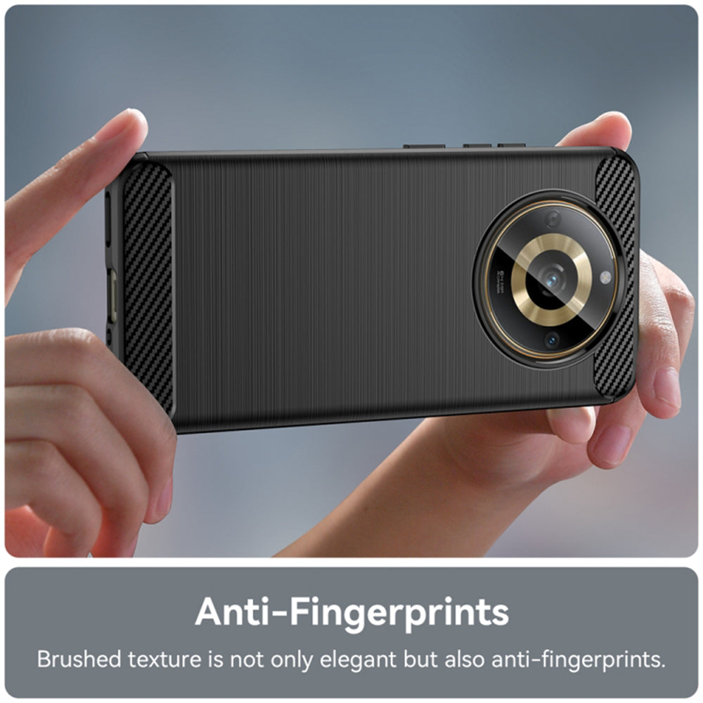 Deksel til Realme 11 4G, Techsuit, Karbon, Svart