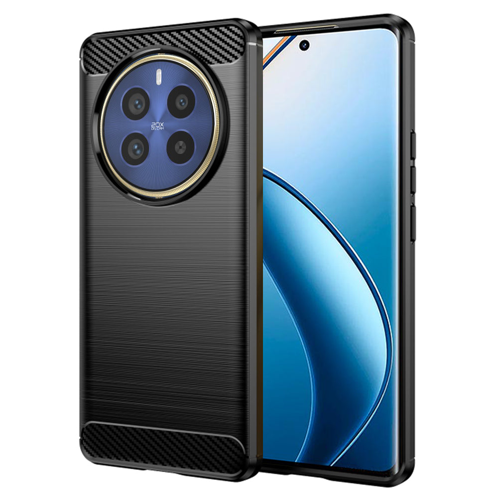 Deksel for Realme 12 Pro / 12 Pro+, Techsuit, Karbon, Svart