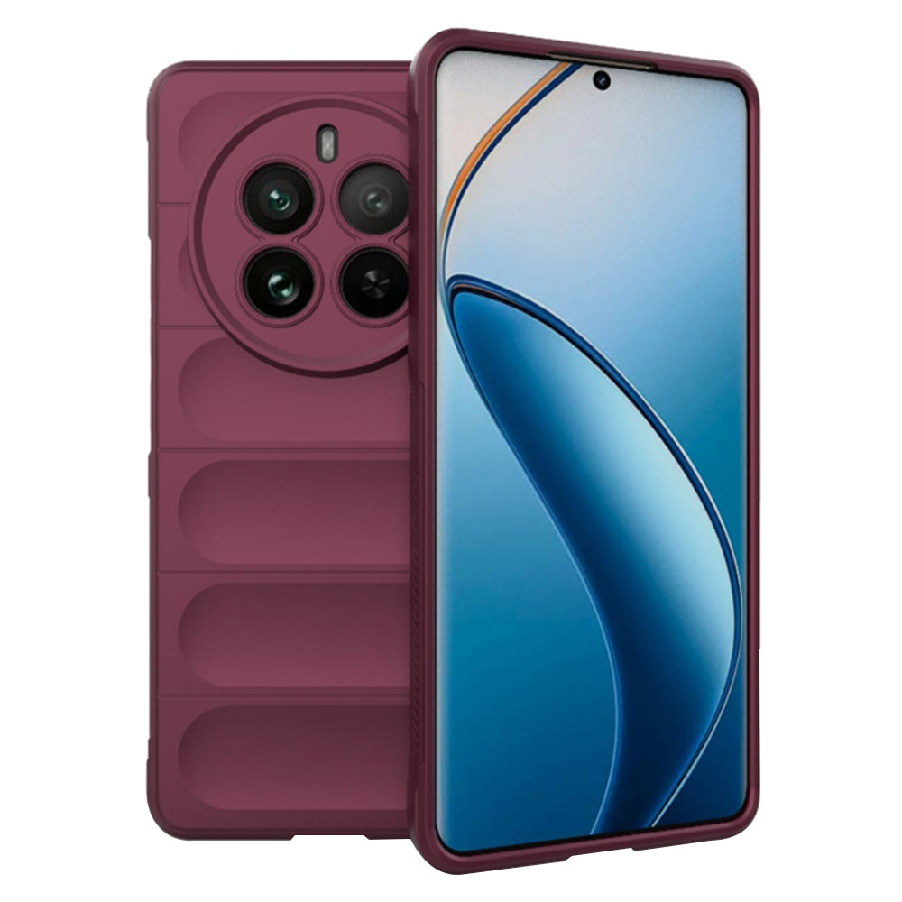 Deksel for Realme 12 Pro / 12 Pro+, Techsuit, Magic Shield, Burgunder