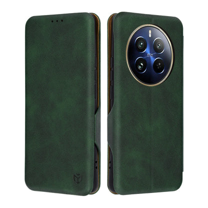 Deksel for Realme 12 Pro / 12 Pro+, Techsuit, Safe Wallet Plus, Grønn