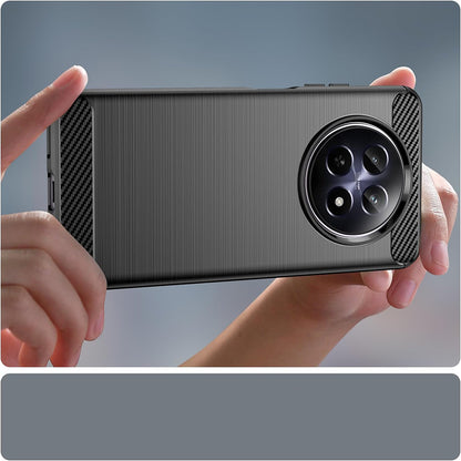Deksel for Realme 12, Techsuit, Karbon, Blå