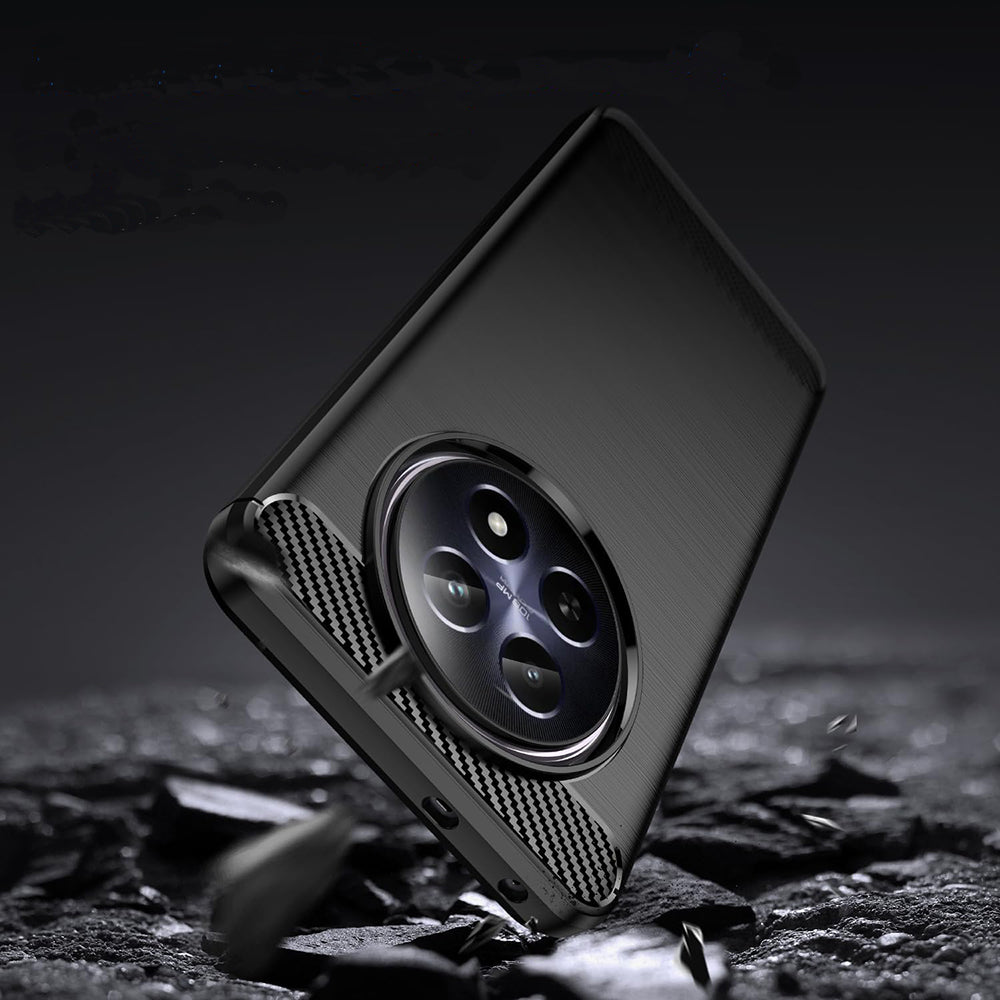 Deksel for Realme 12, Techsuit, Karbon, Blå