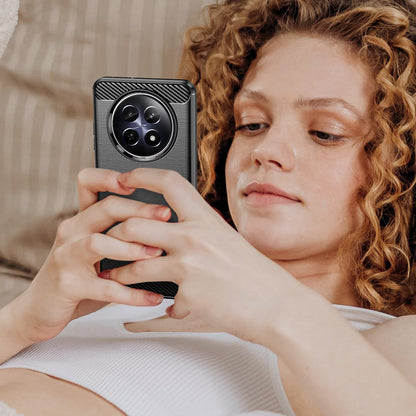 Deksel for Realme 12, Techsuit, Karbon, Blå