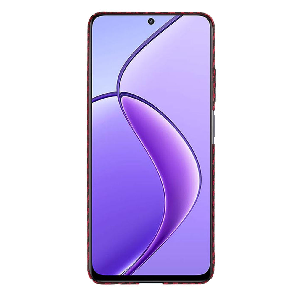 Deksel for Realme 12x / 12, Techsuit, Carbonite FiberShell, Rød