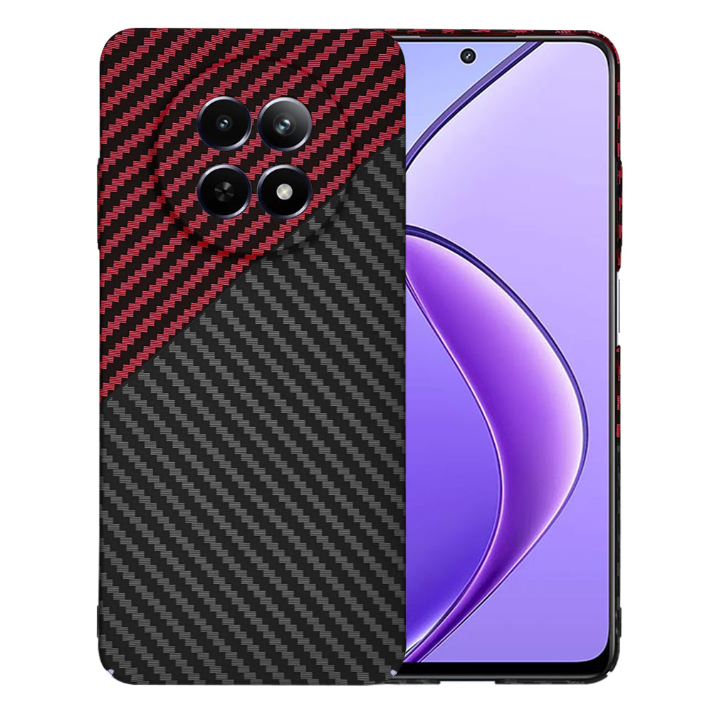 Deksel for Realme 12x / 12, Techsuit, Carbonite FiberShell, Svart Rød