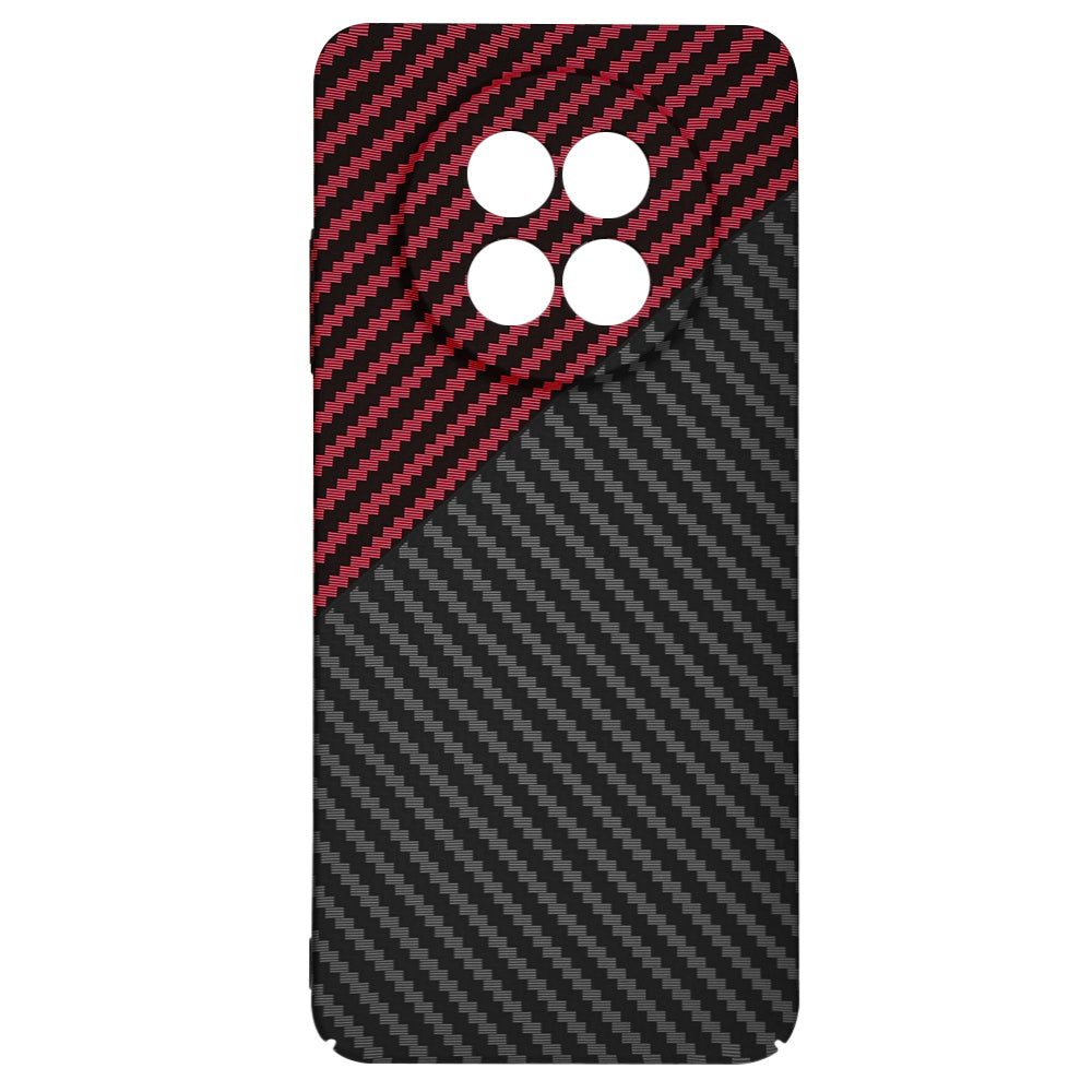 Deksel for Realme 12x / 12, Techsuit, Carbonite FiberShell, Svart Rød
