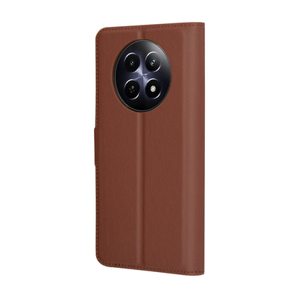 Deksel for Realme 12x / 12, Techsuit, Leather Folio, Brun