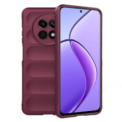 Deksel for Realme 12x / 12, Techsuit, Magic Shield, Burgunder