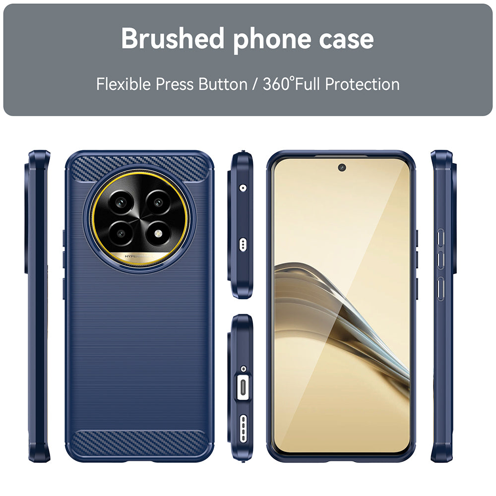 Deksel for Realme 13 Pro / 13 Pro+, Techsuit, Karbon, Blå