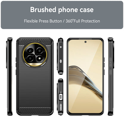 Deksel for Realme 13 Pro / 13 Pro+, Techsuit, Karbon, Svart