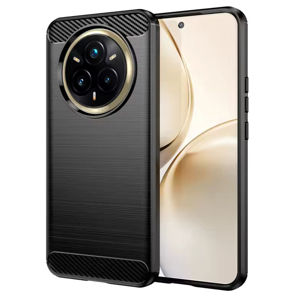 Deksel for Realme 14 Pro+, Techsuit, Karbon, Svart