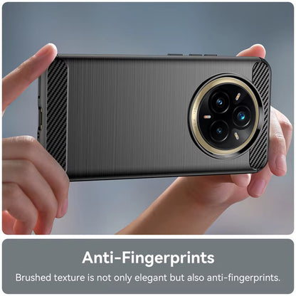 Deksel for Realme 14 Pro+, Techsuit, Karbon, Svart