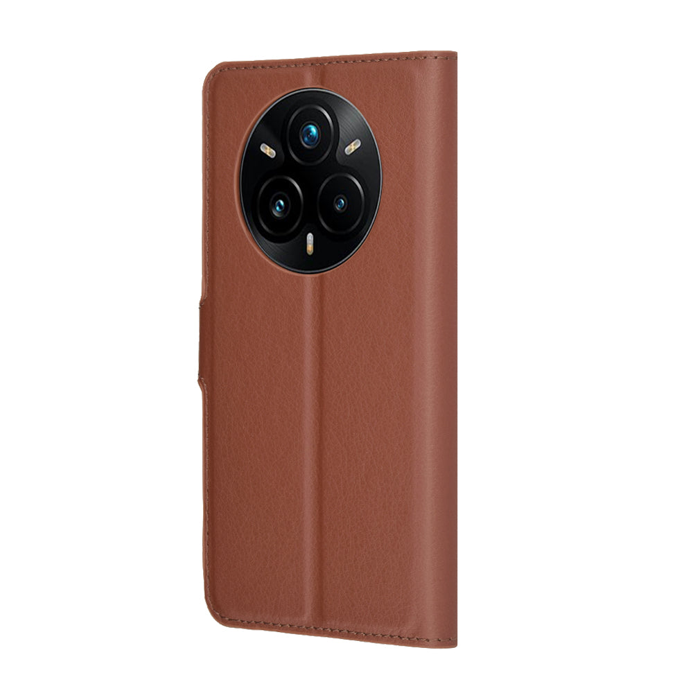 Deksel for Realme 14 Pro+, Techsuit, Leather Folio, Brun