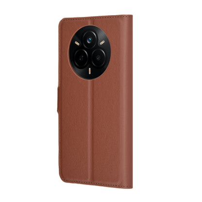 Deksel for Realme 14 Pro, Techsuit, Leather Folio, Brun